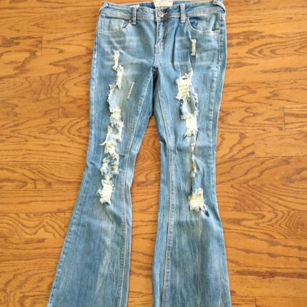 Distressed jeans